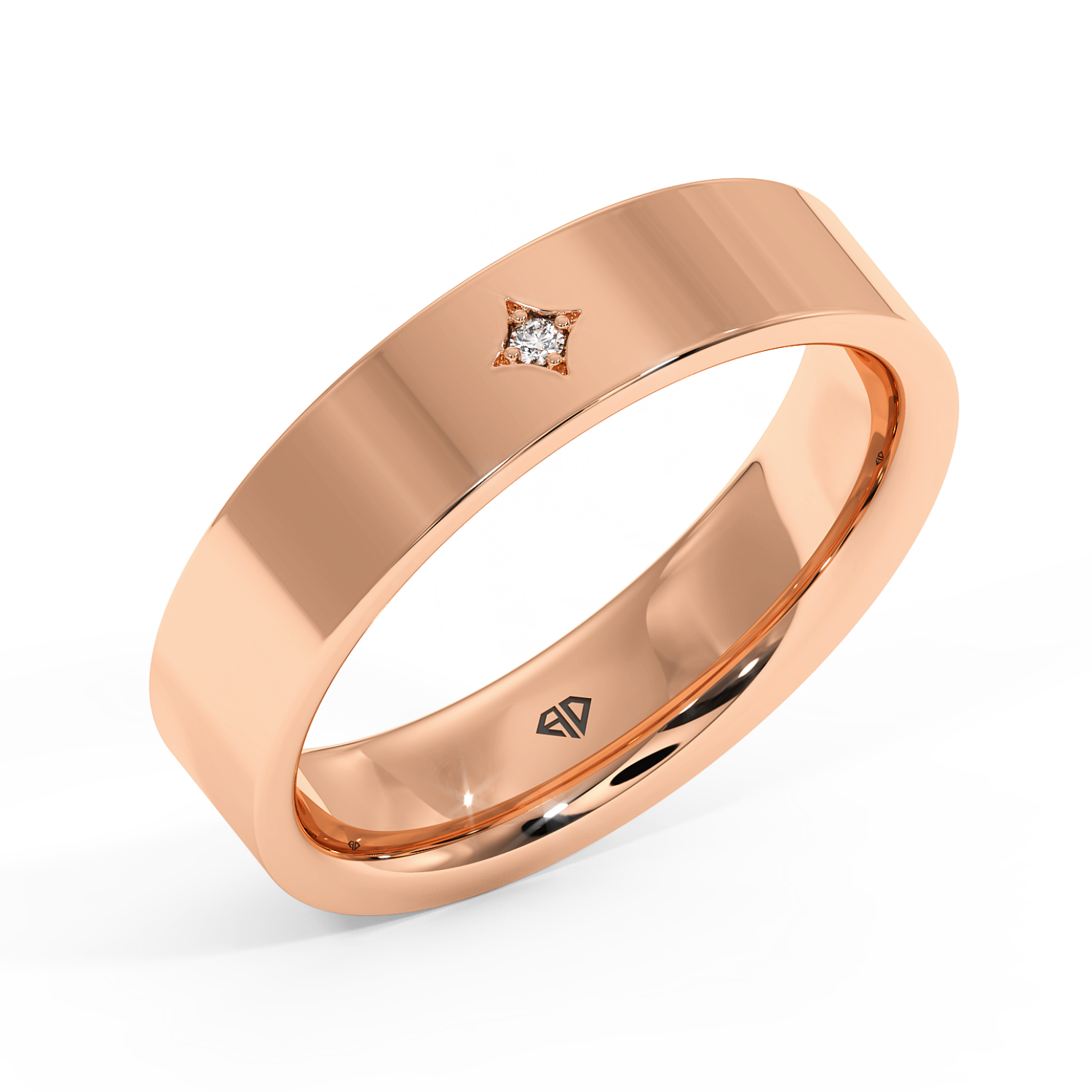 9K Rose Gold LT5RB32 Diamond Wedding Band