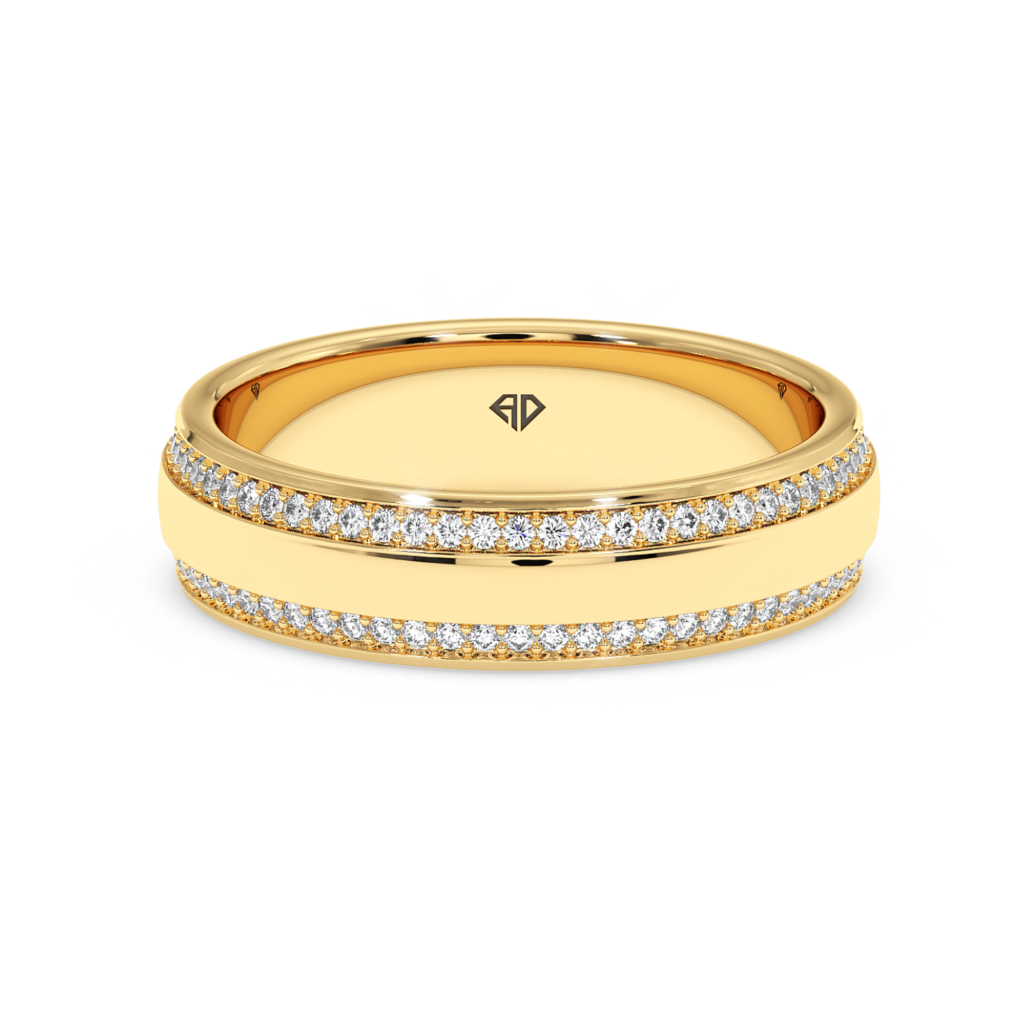 18K Yellow Gold LT5RB4 Diamond Wedding Band