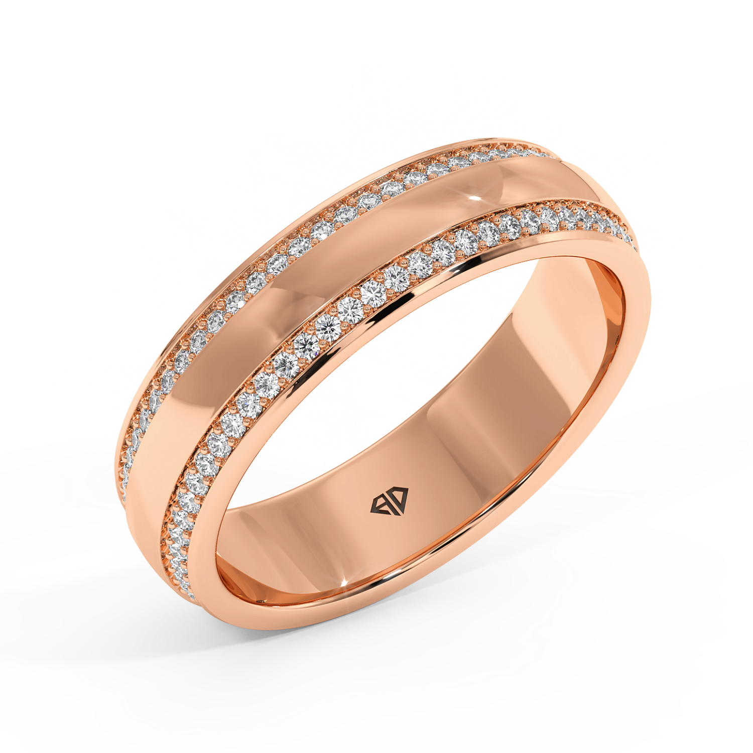 18K Rose Gold LT5RB4 Diamond Wedding Band