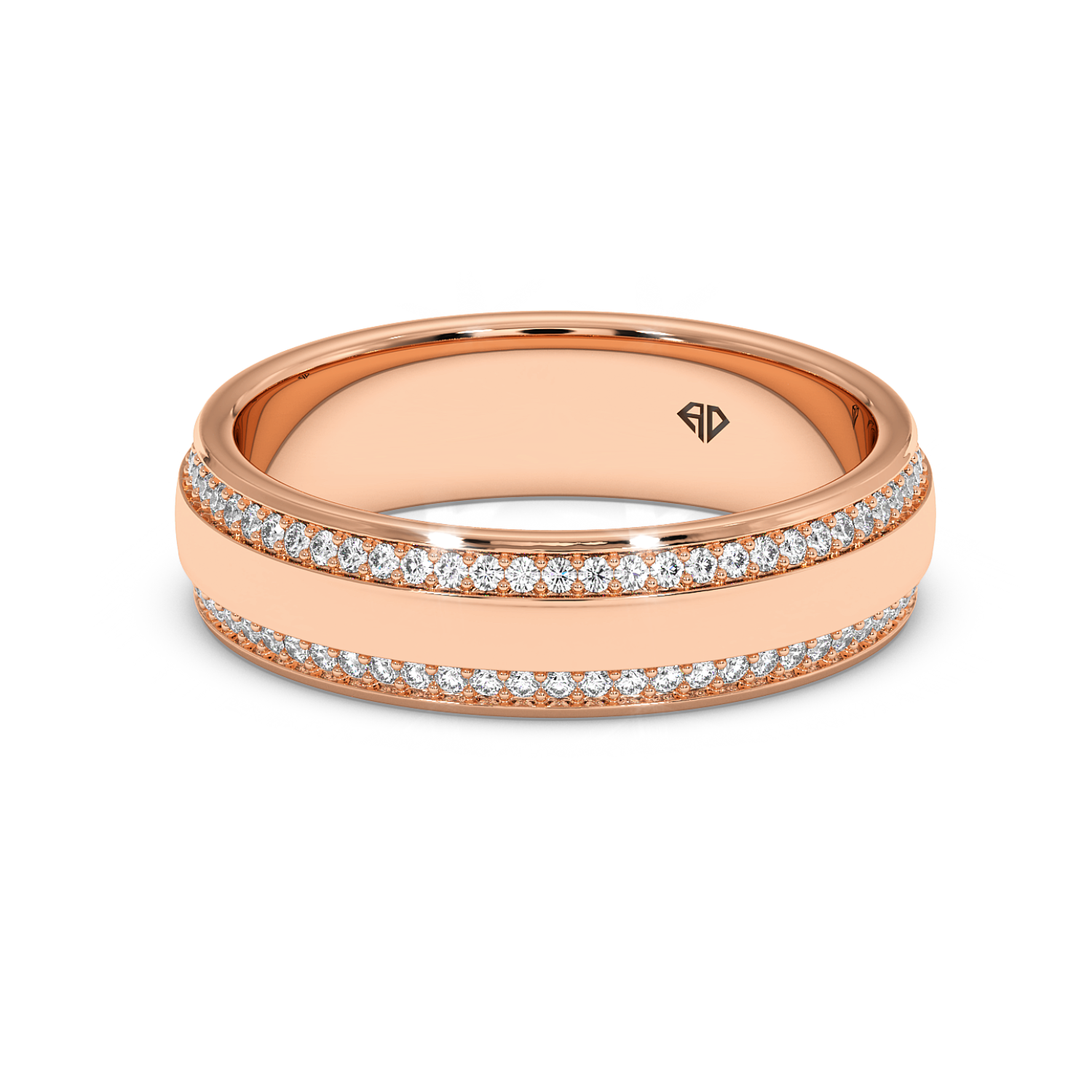 18K Rose Gold LT5RB4 Diamond Wedding Band