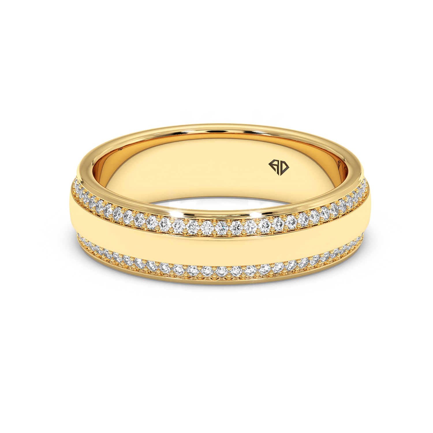 18K Yellow Gold LT5RB4 Diamond Wedding Band