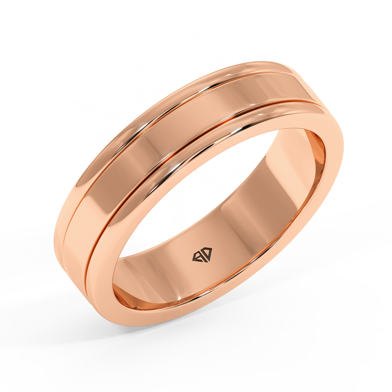 9K Rose Gold LT5RB6 Wedding Band