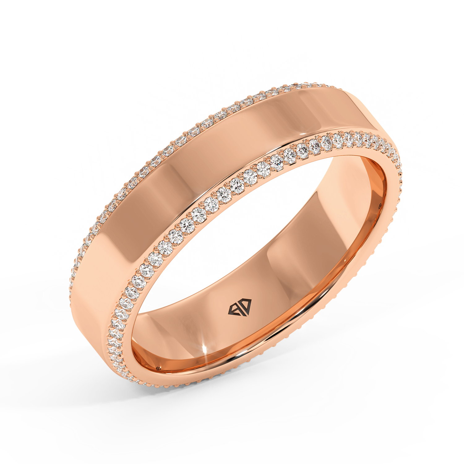 18K Rose Gold LT5RB9 Diamond Wedding Band