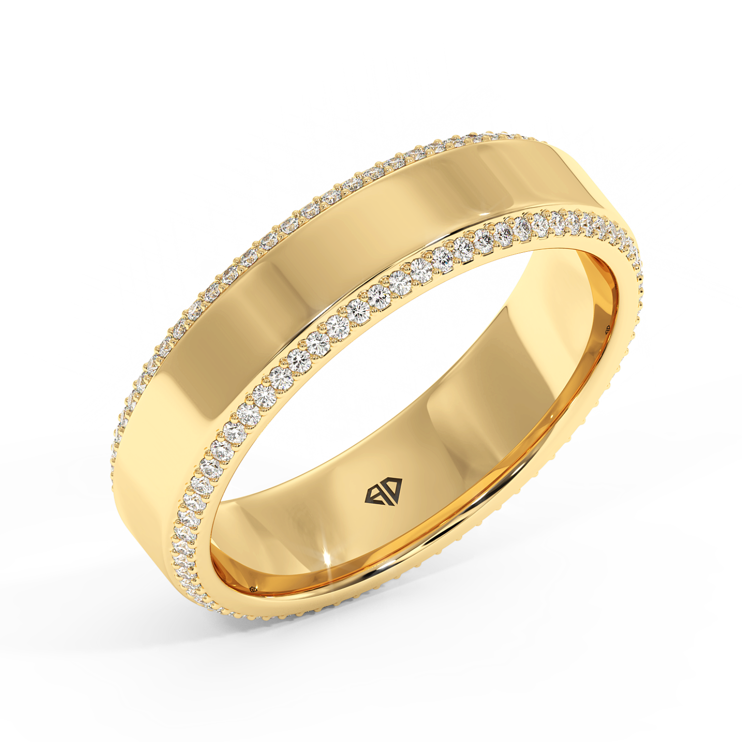 18K Yellow Gold LT5RB9 Diamond Wedding Band