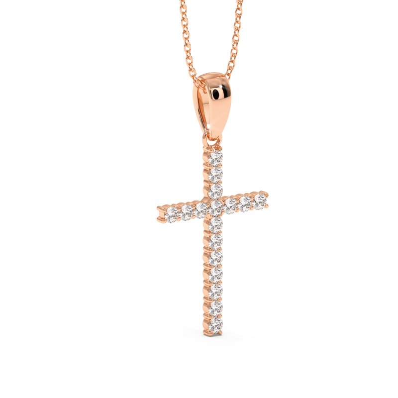 18K Rose Gold Mary Pendant