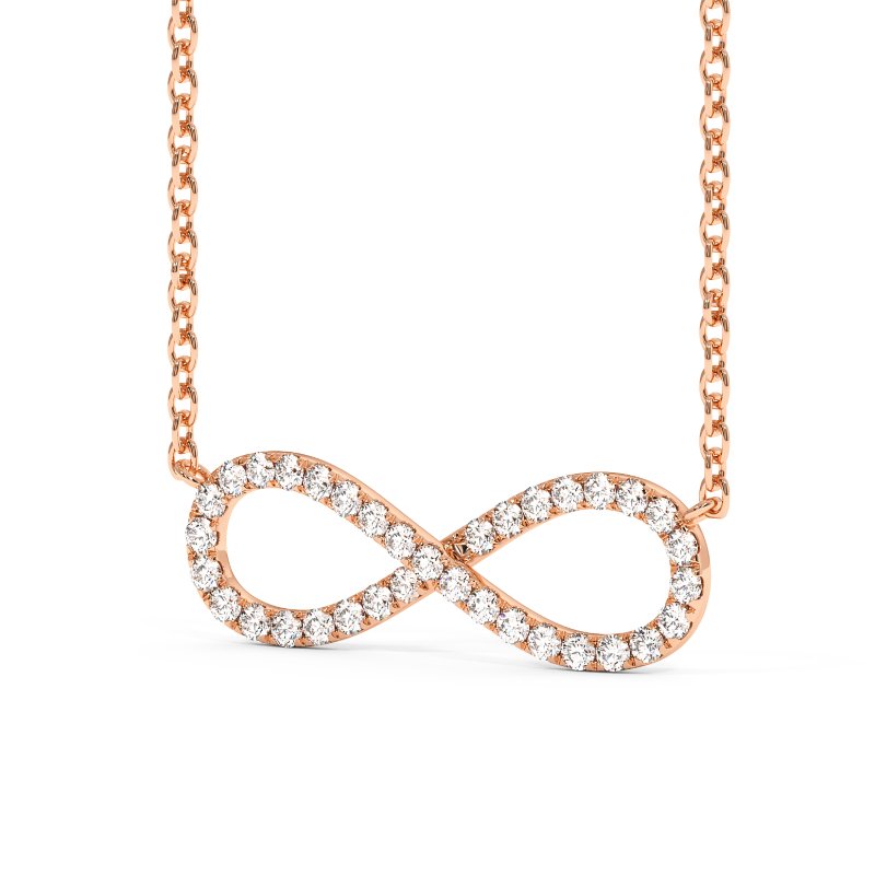 18K Rose Gold Eternity Pendant