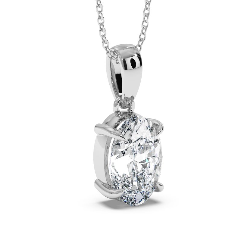 18K White Gold Georgia Pendant