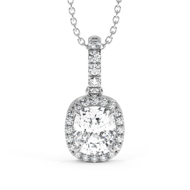 18K White Gold London Pendant