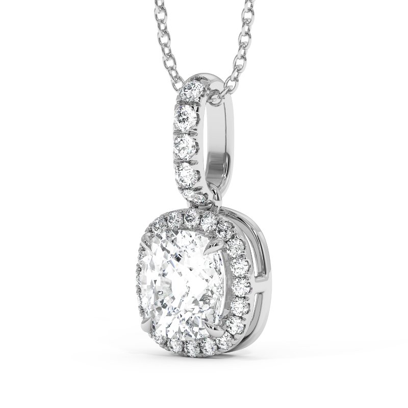 18K White Gold London Pendant