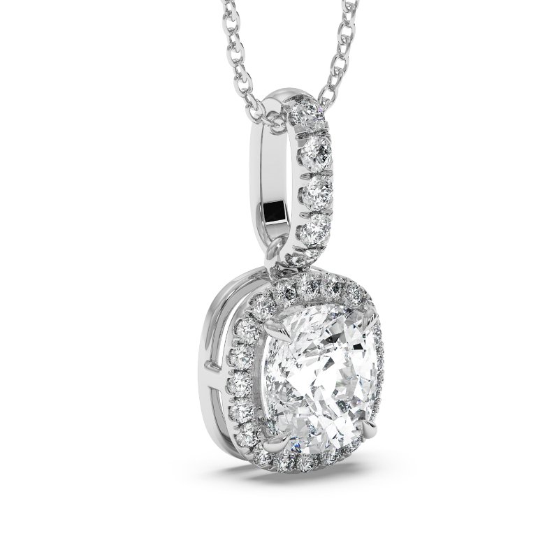 18K White Gold London Pendant