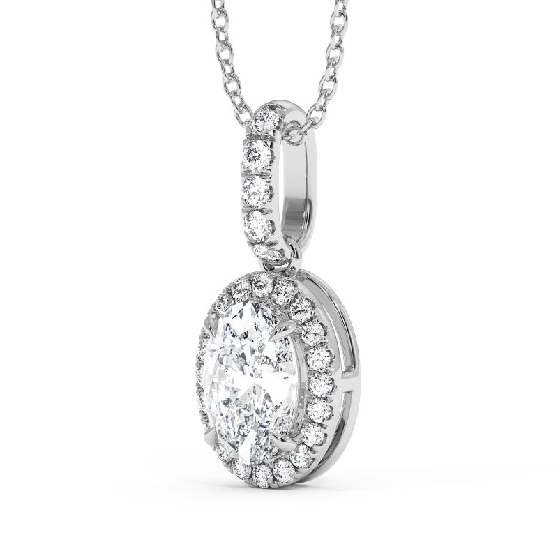 18K White Gold London Pendant