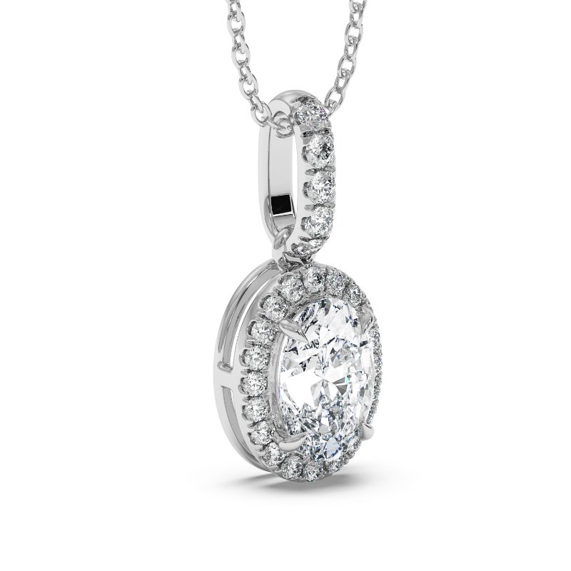 18K White Gold London Pendant