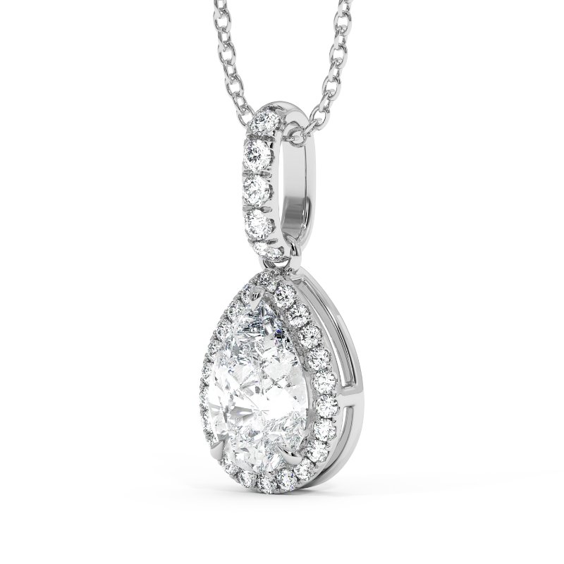 18K White Gold London Pendant