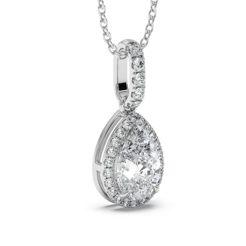 18K White Gold London Pendant