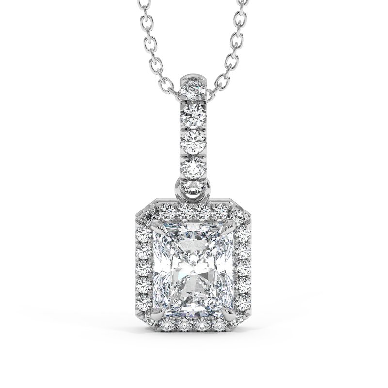 18K White Gold London Pendant