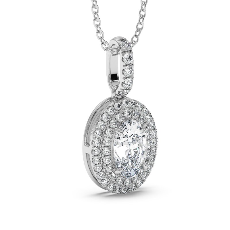 18K White Gold Aspen Pendant