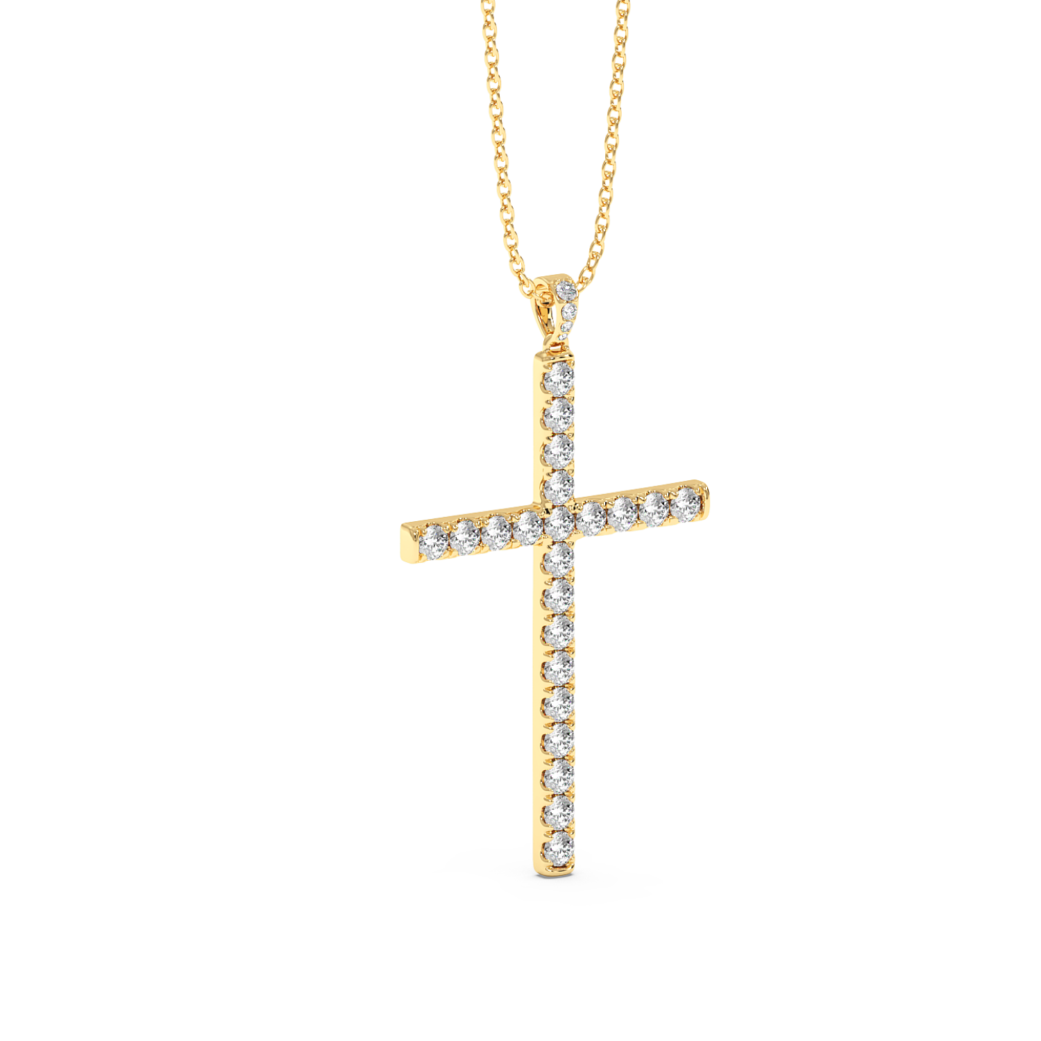 18K Yellow Gold Cross Pendant