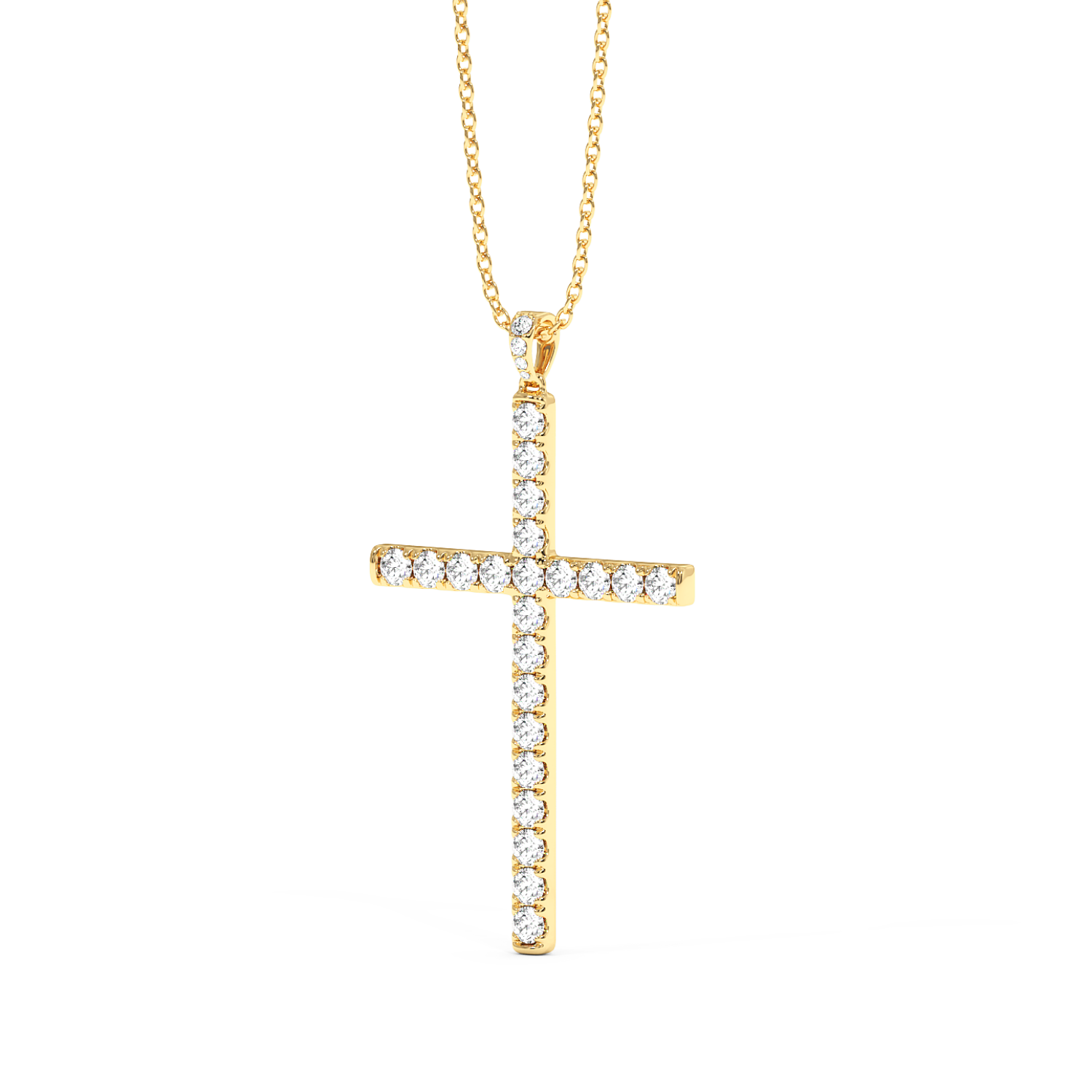 18K Yellow Gold Cross Pendant