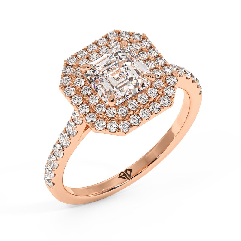 18K Rose Gold Eva Engagement Ring