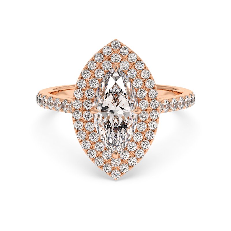 18K Rose Gold Eva Engagement Ring