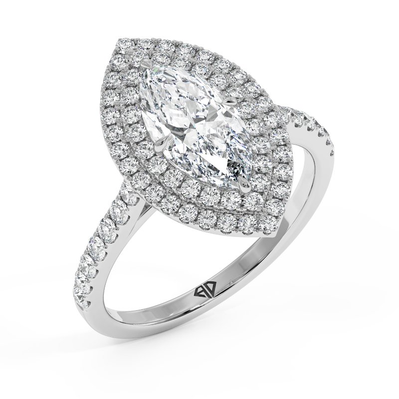 18K White Gold Eva Engagement Ring