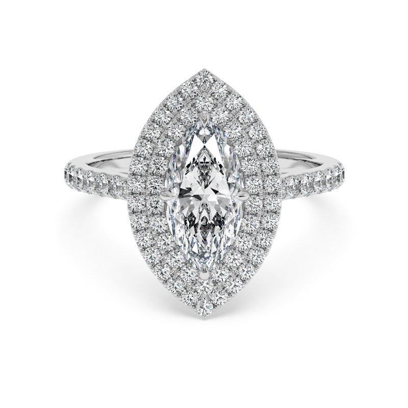 18K White Gold Eva Engagement Ring