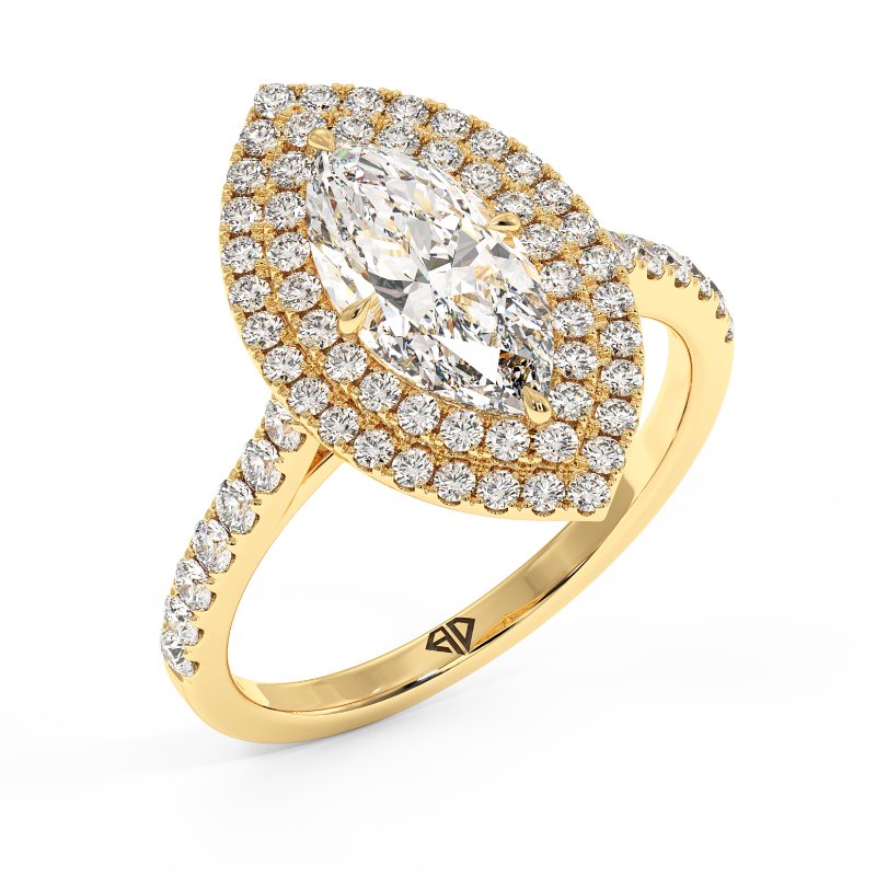 18K Yellow Gold Eva Engagement Ring