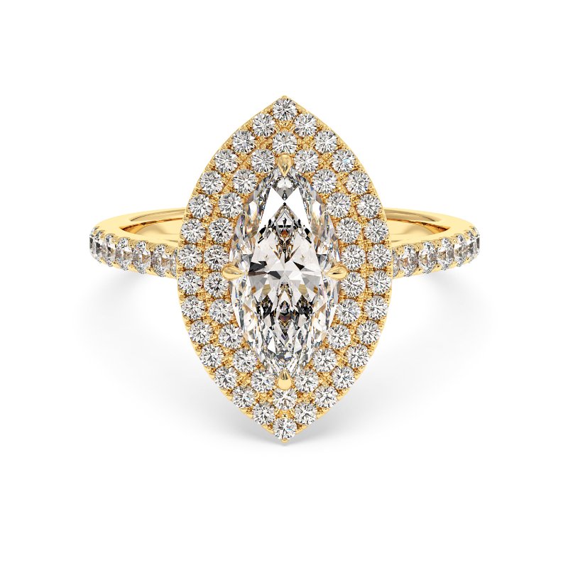 18K Yellow Gold Eva Engagement Ring