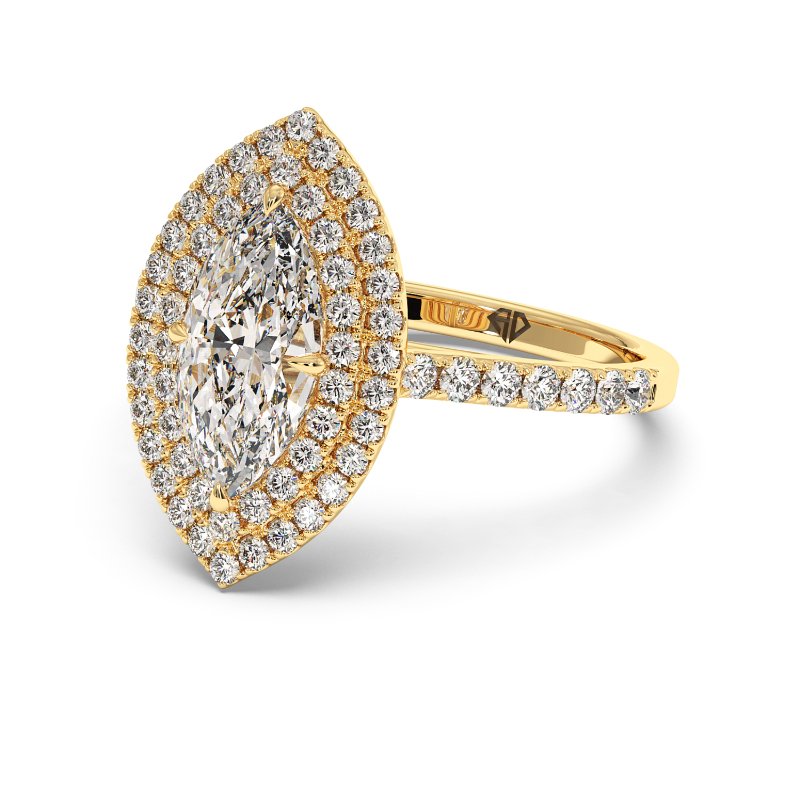 18K Yellow Gold Eva Engagement Ring