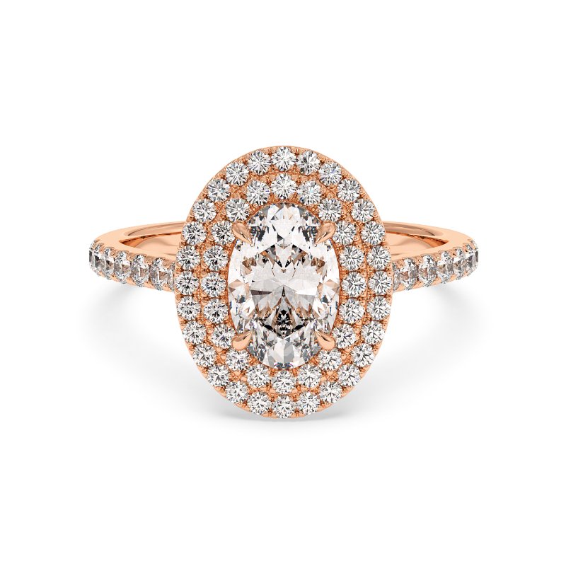 18K Rose Gold Eva Engagement Ring