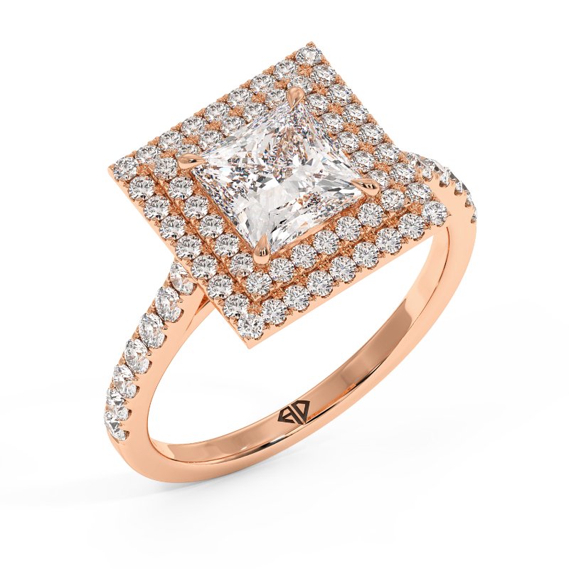 18K Rose Gold Eva Engagement Ring