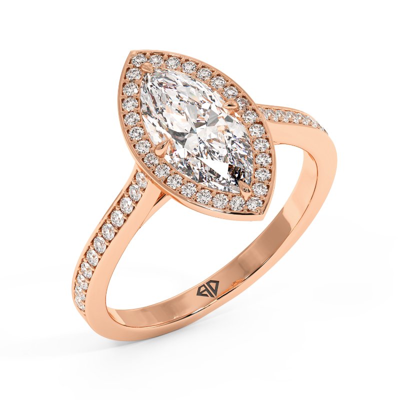 18K Rose Gold Lucia Engagement Ring