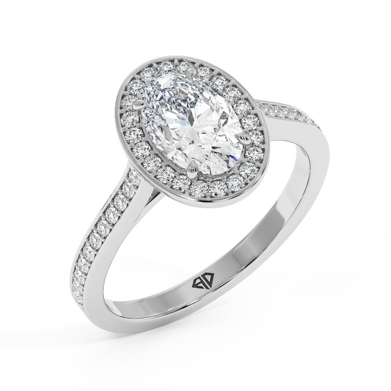 18K White Gold Lucia Engagement Ring