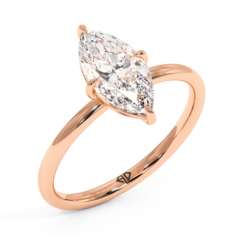 18K Rose Gold Fiora Engagement Ring