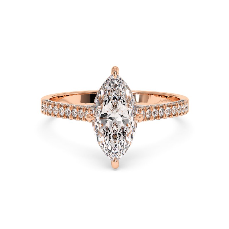 18K Rose Gold Thea Engagement Ring