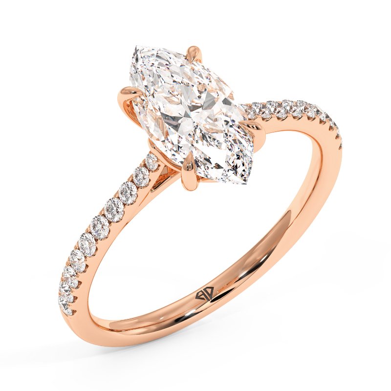 18K Rose Gold Avalyn Engagement Ring