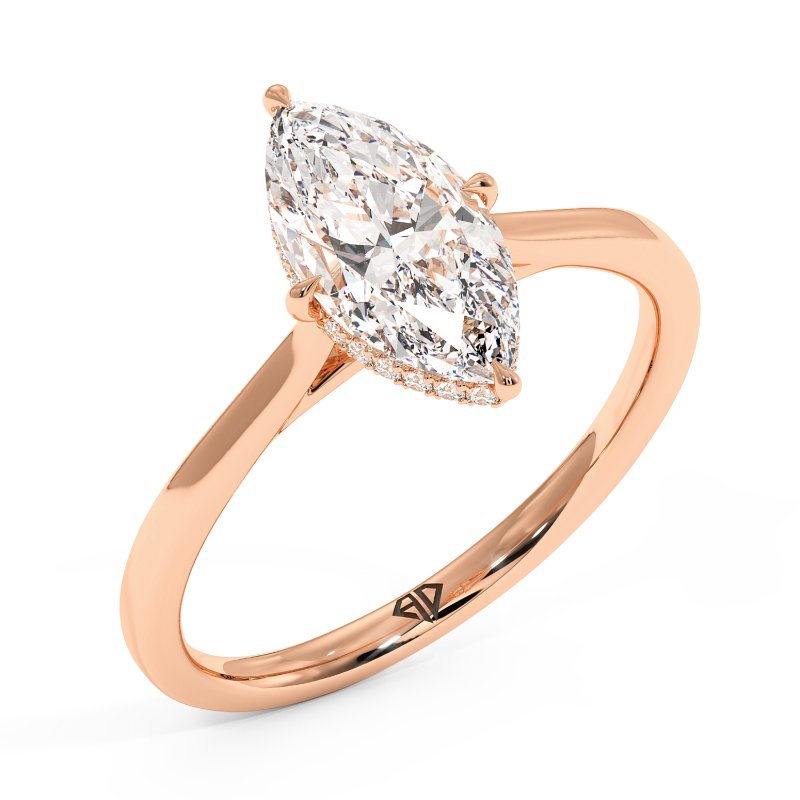 18K Rose Gold Aaliyah Engagement Ring