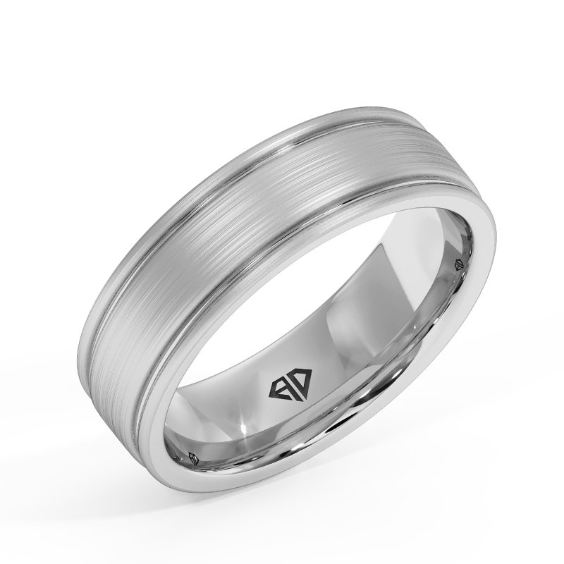 Platinum Floyd Wedding Band