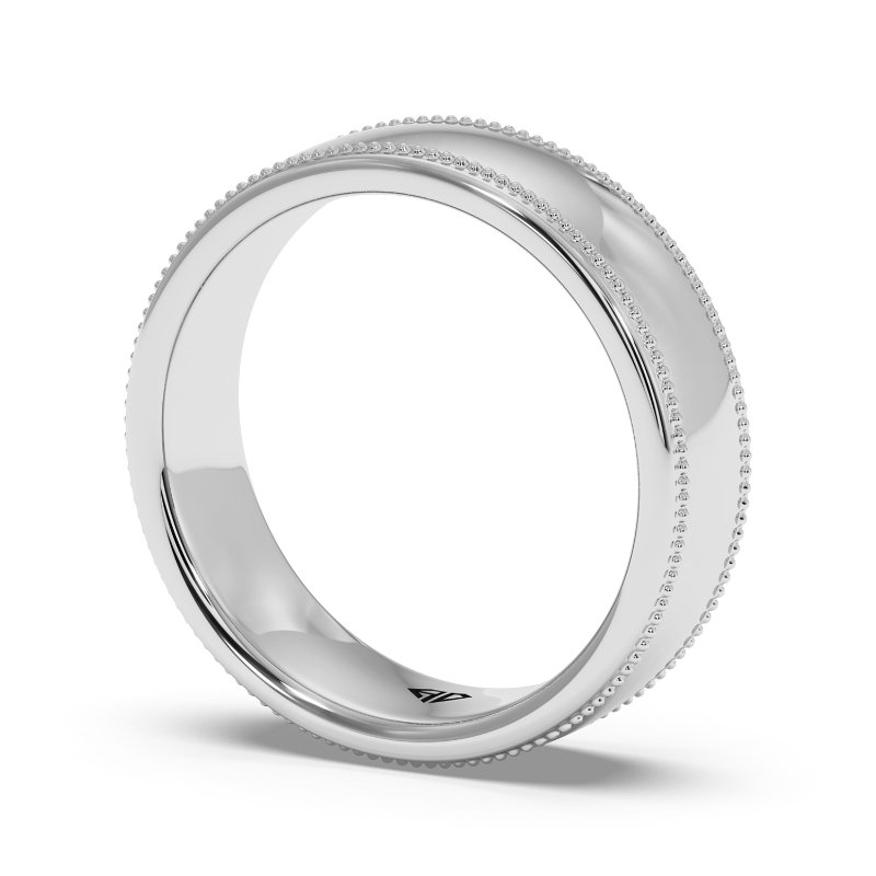 18K White Gold Uriah Wedding Band