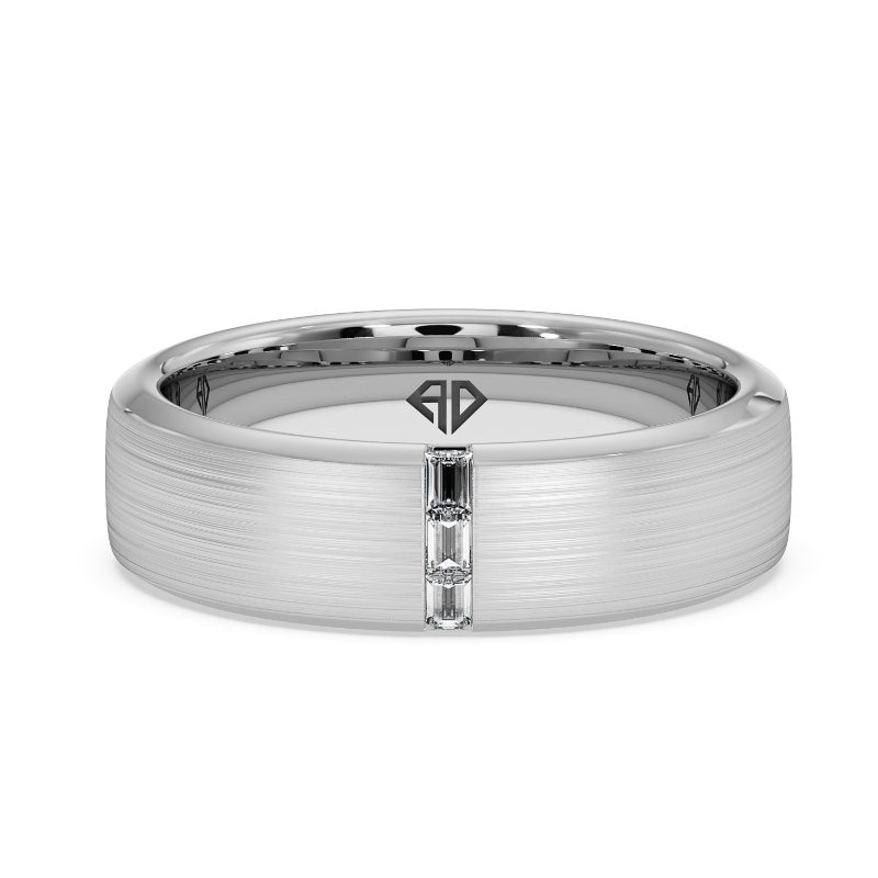 9K White Gold Cleon Diamond Wedding Band