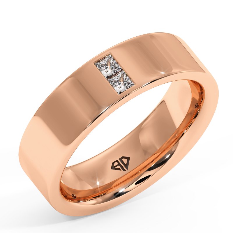 9K Rose Gold Ayan Diamond Wedding Band