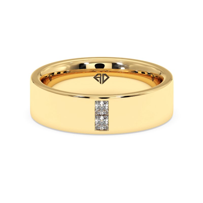 9K Yellow Gold Ayan Diamond Wedding Band