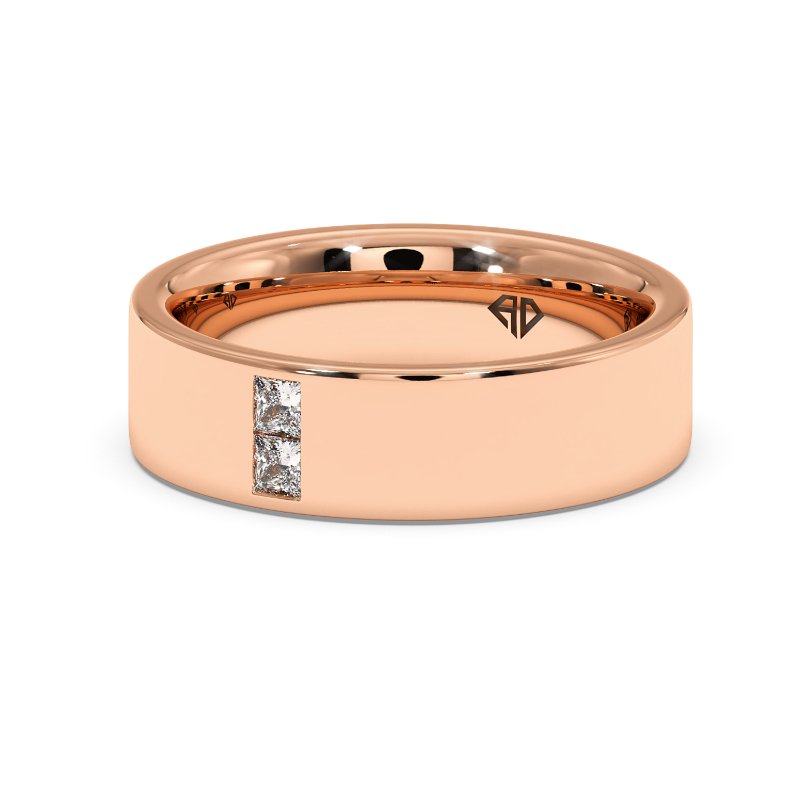 9K Rose Gold Ayan Diamond Wedding Band