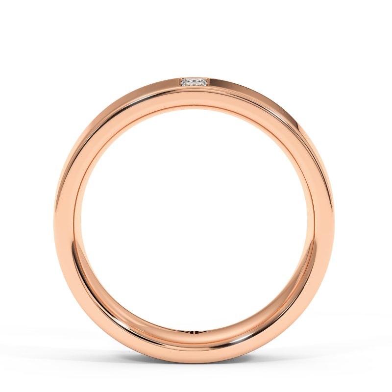 9K Rose Gold Ayan Diamond Wedding Band