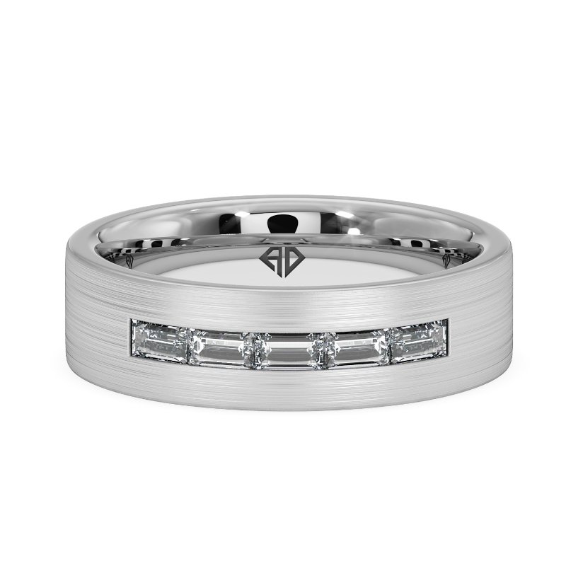 18K White Gold Lyle Diamond Wedding Band