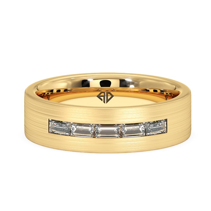 18K Yellow Gold Lyle Diamond Wedding Band