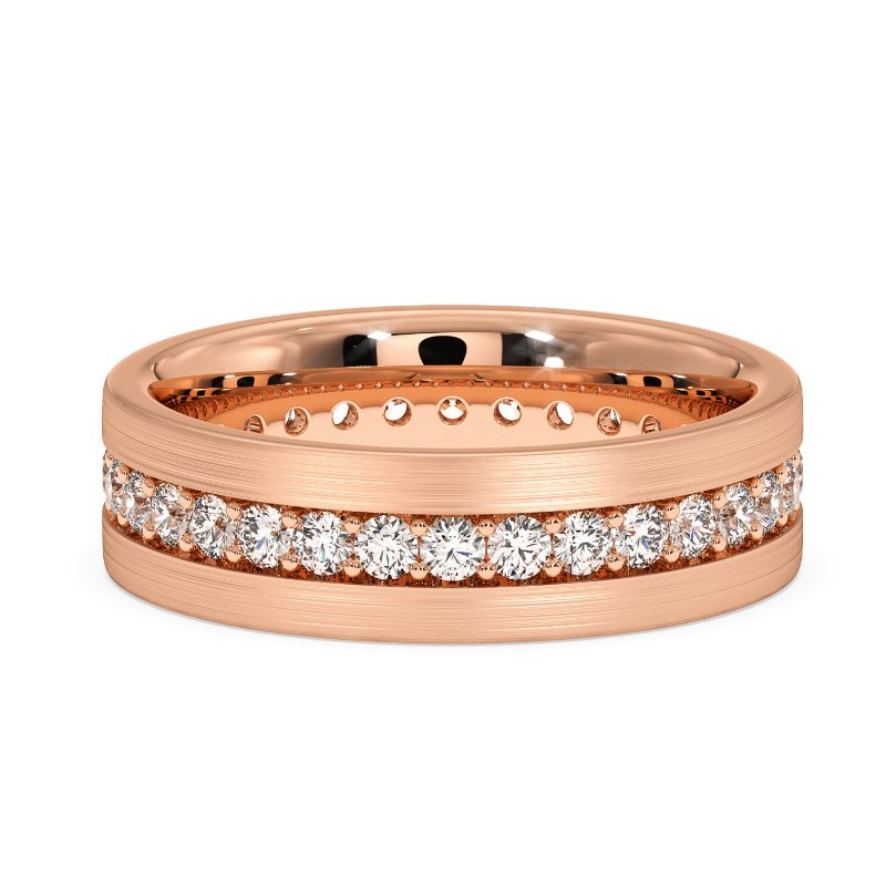 9K Rose Gold Sebastian Diamond Wedding Band