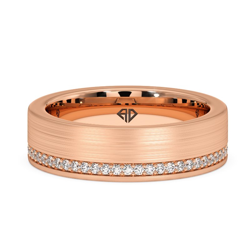 18K Rose Gold Theo Diamond Wedding Band