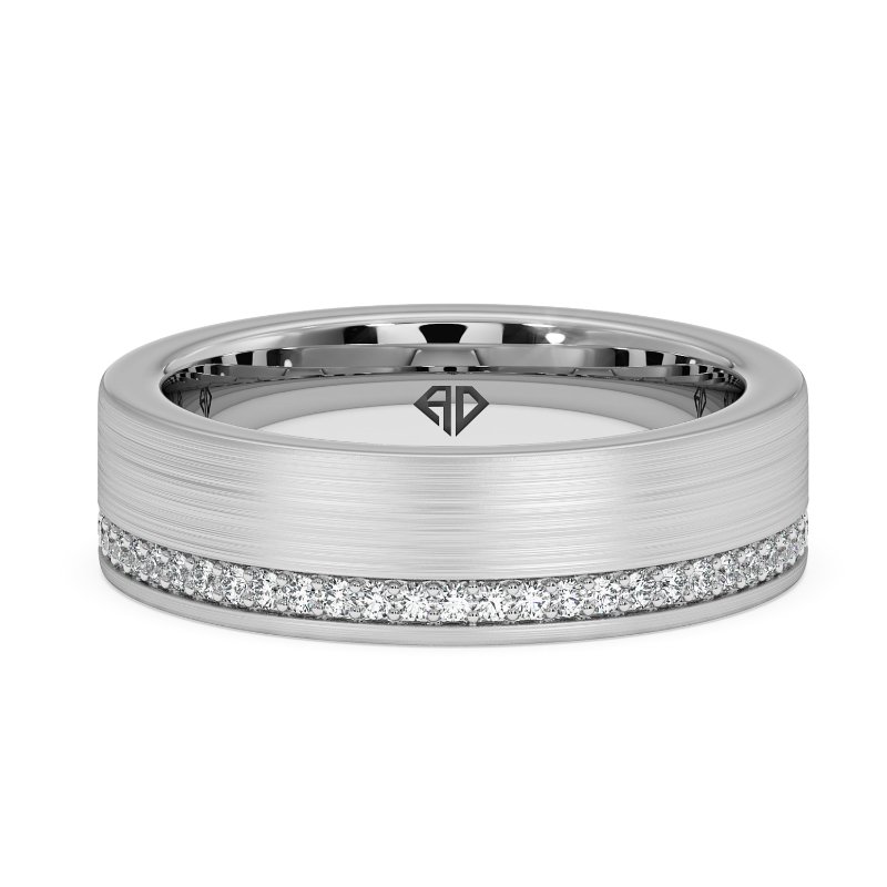 Platinum Theo Diamond Wedding Band