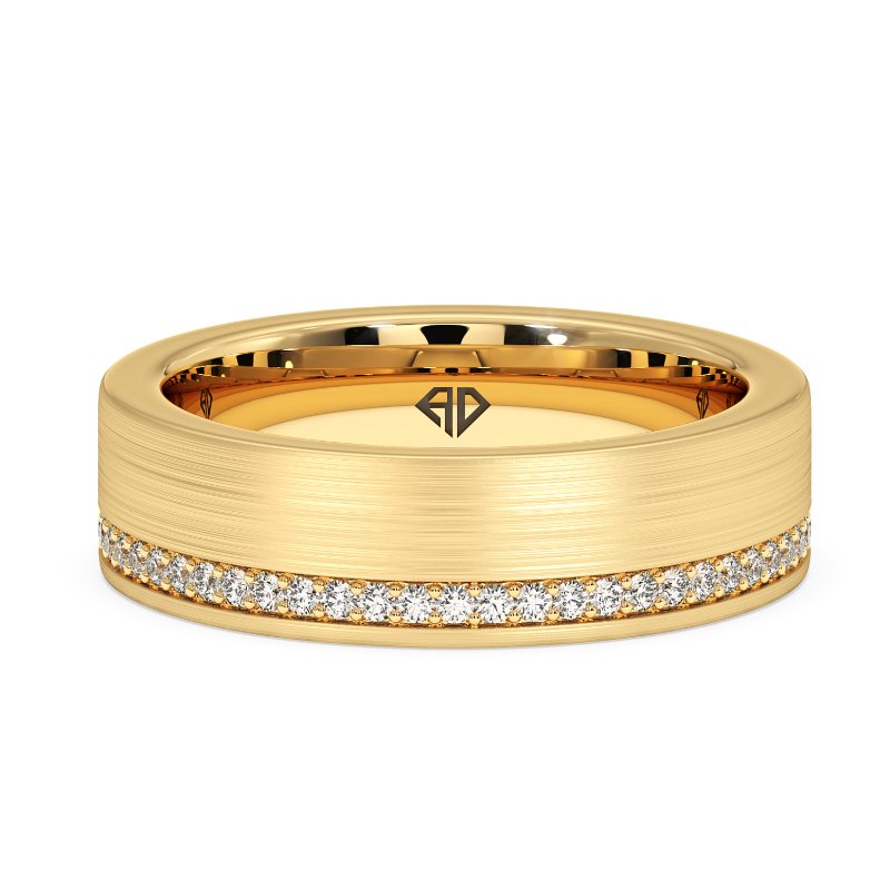 18K Yellow Gold Theo Diamond Wedding Band